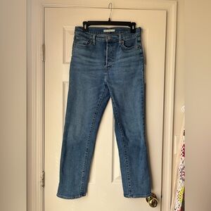 Levi’s wedgie straight button fly jeans